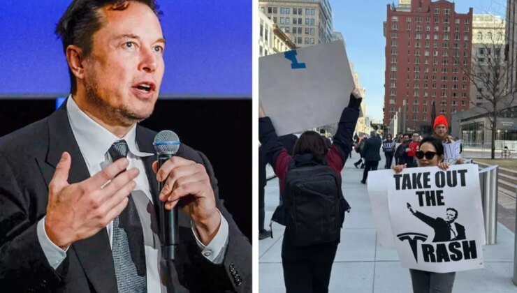 ABD’de işten çıkarılan çalışanlar Musk’ı protesto etti